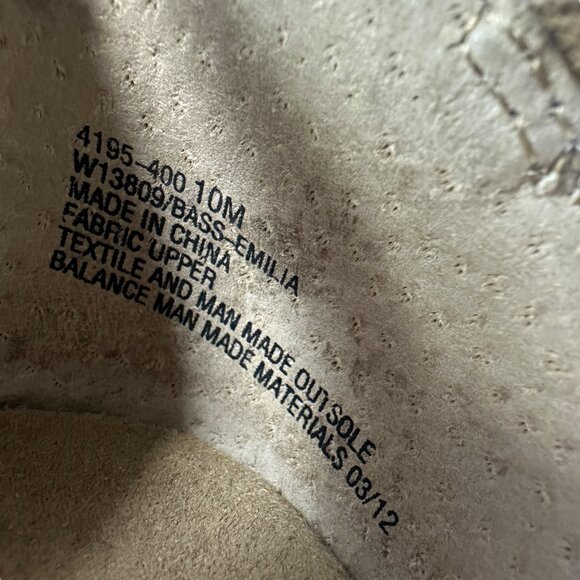 Bass Womens 10 Emelia Blue White Striped Wedge Espadrilles Slingback Heels - Picture 11 of 14